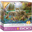 Eurographics - Fantaisie du lac aux loups par Jan Patrik (500 pièces - Grandes pièces de puzzle)