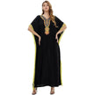 Embroidered Party Cotton Abaya for Women Fancy Short Sleeved Abaya for Middle East Women