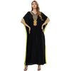 Embroidered Party Cotton Abaya for Women Fancy Short Sleeved Abaya for Middle East Women
