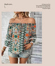 European American Fashion Floral Print Women's Blouse