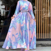 European And American  Dubai Middle East Pure Beautiful Printed Dress, Ankle-length Printed Maxi Dress Fashionable Abaya Dress