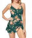 European And American Fashion Pure Color Slimming Flab Hiding Push Up Dress Women's Summer  Swimsuit