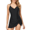 European And American Fashion Pure Color Slimming Flab Hiding Push Up Dress Women's Summer  Swimsuit