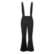 European And American High Waist Strap Casual Flared Jeans Pants