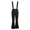 European And American High Waist Strap Casual Flared Jeans Pants