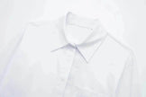 European And American Style Waistband Lapel Windbreaker Short Crop Tank Shirt