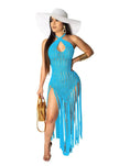 European And American Woven Two-Wear Method Fringed Beach Skirt