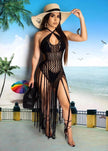 European And American Woven Two-Wear Method Fringed Beach Skirt