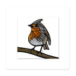 Signed & Matted Print - European Robin