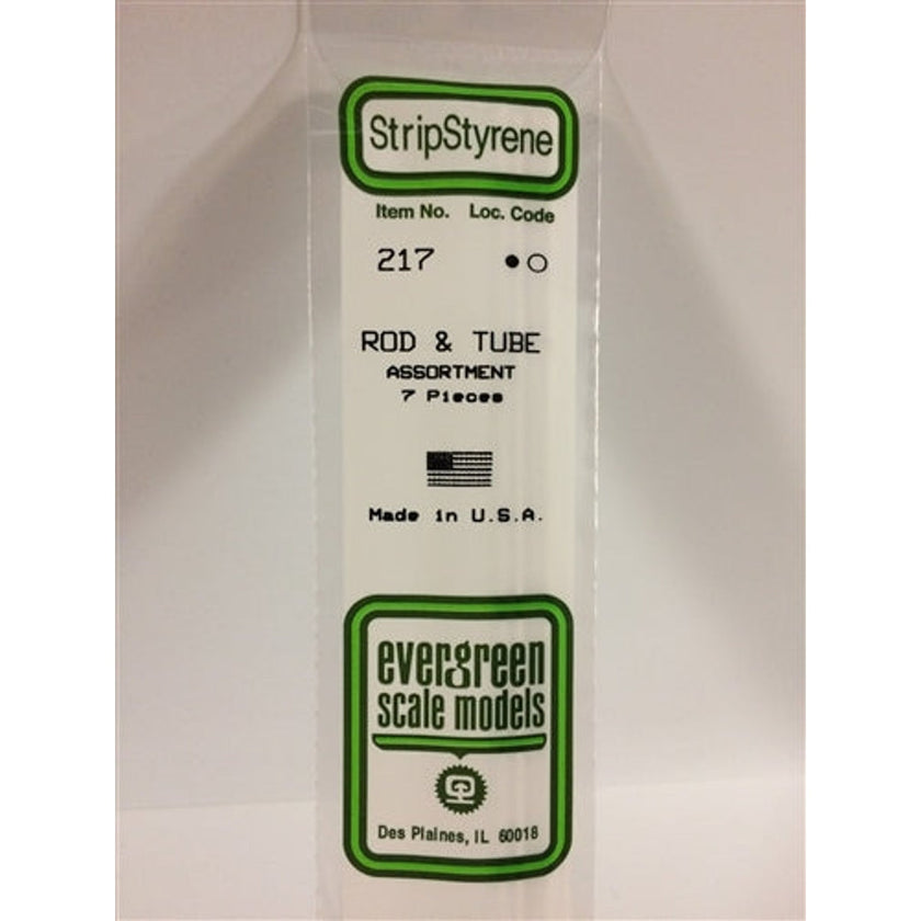 Evergreen Scale Models 217 Rod & Tube Assortment NIB