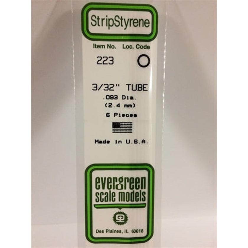 Evergreen Scale Models 223 Styrene Tube .093
