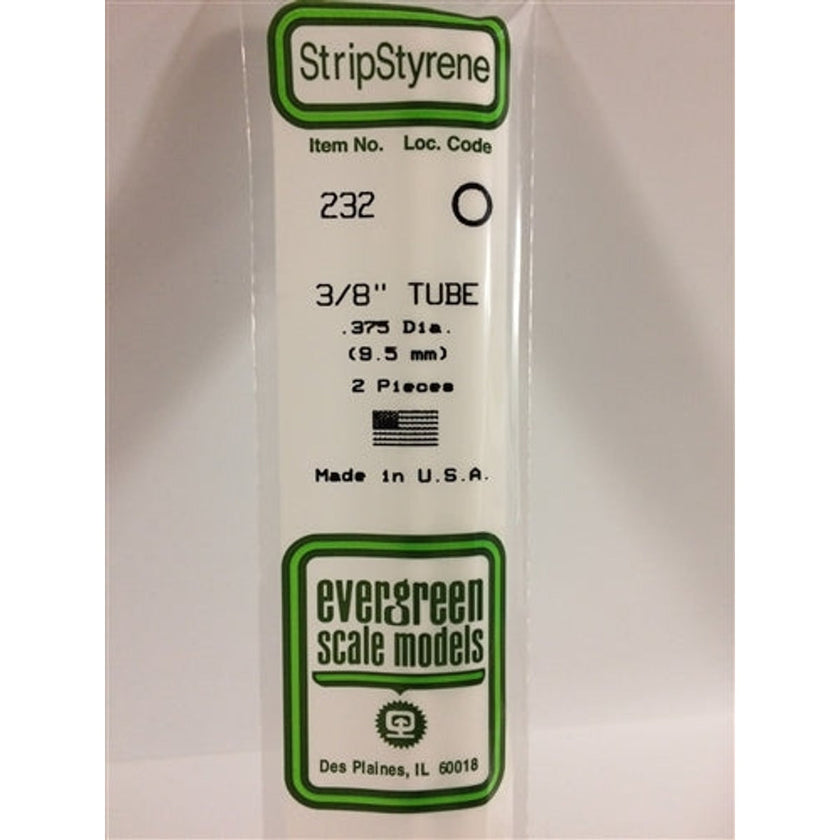 Evergreen Scale Models 232 Styrene Tube .375