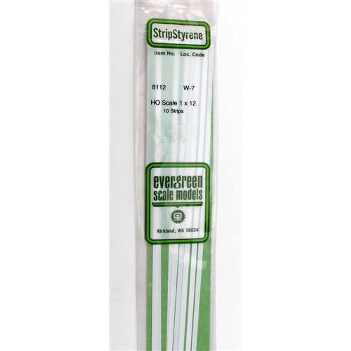Evergreen Scale Models 8112 Styrene Strip .011 x .135