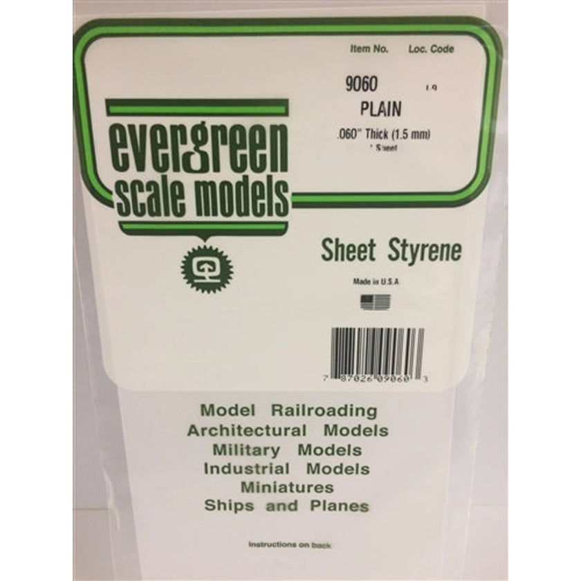 Evergreen Scale Models 9060 Sheet Styrene 6 x 12