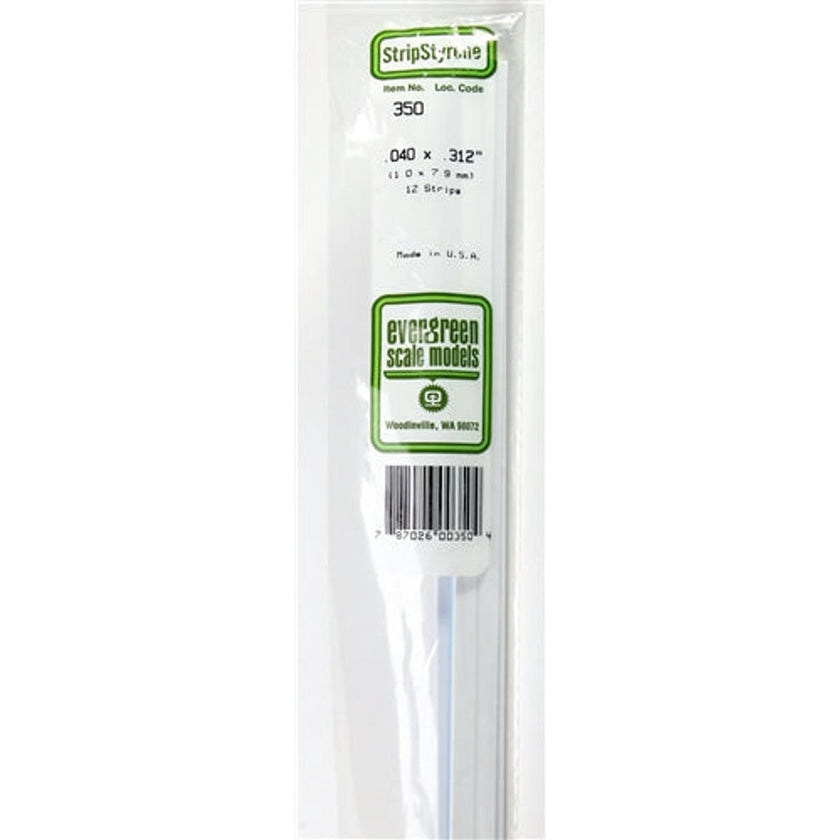 Evergreen Scale Models Styrene Strips .040 x .312