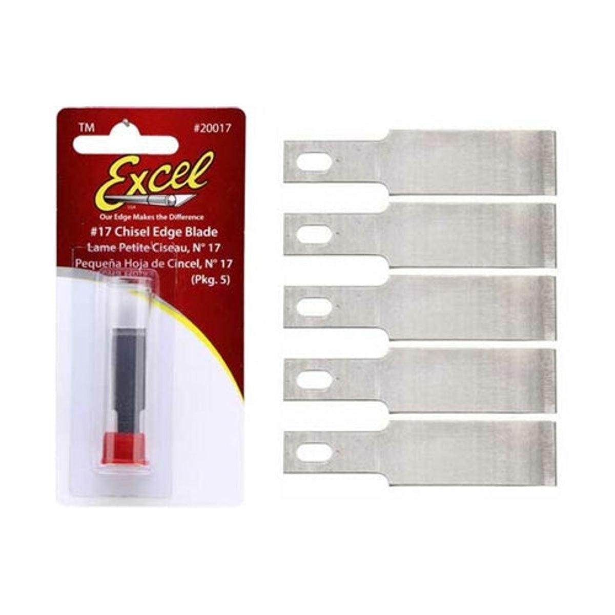 Excel 20017 #17 Wood Chisel Blade Pkg of 5 NIB