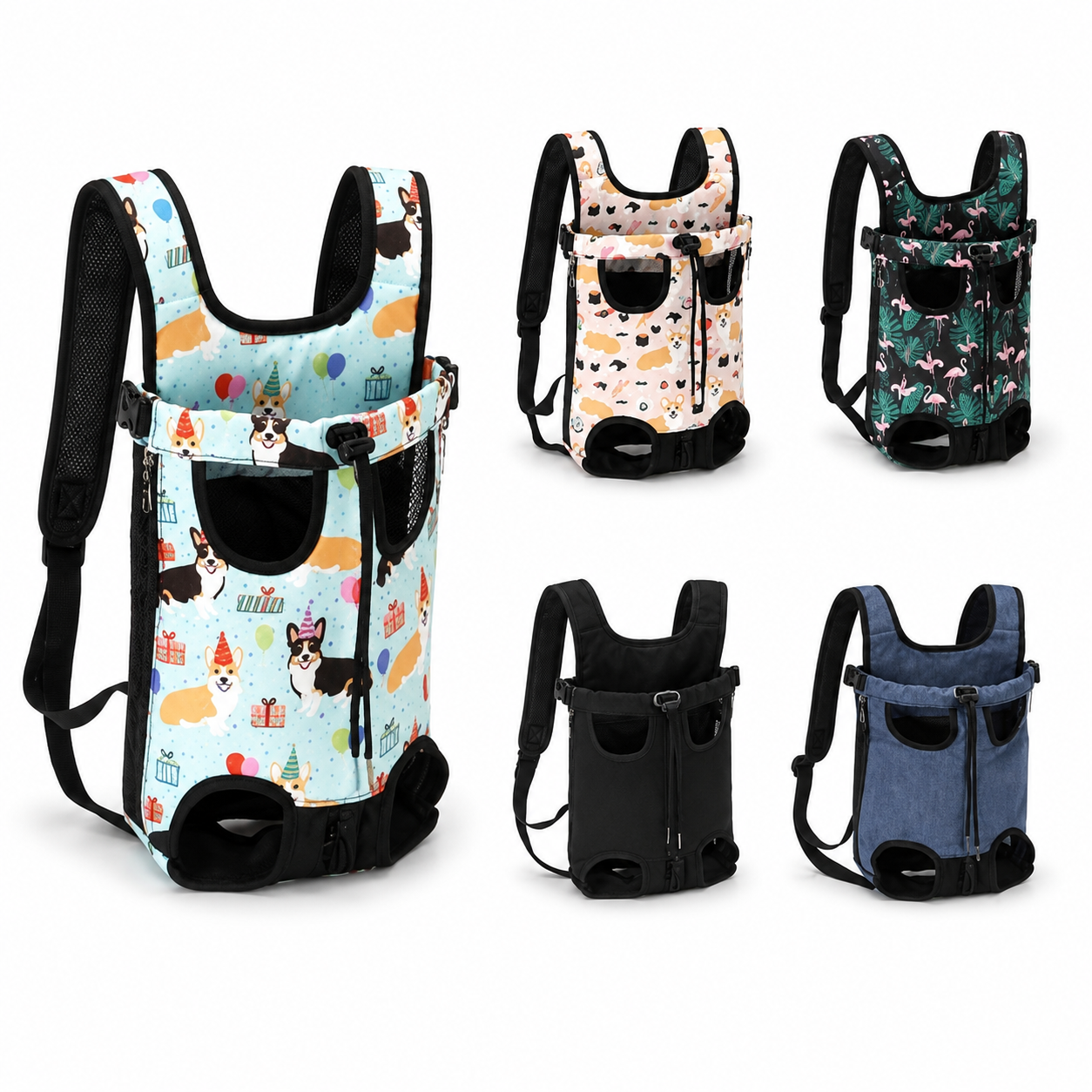 Pet Chest Bag – Front-Facing Dog & Cat Carrier Backpack (S/M/L/XL/XXL)