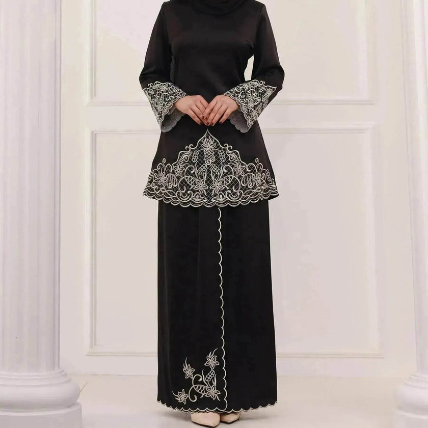 Exquisite Embroidery Two-piece Suit for Turkey Dubai Middle East Women Abaya inspired