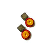 Extra Large Statement Necklace in Burnt Orange, Yellow