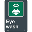 Eye Wash Sign, Vinyl Sticker, Bilingual, 14