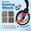 EZee Life Bariatric Rollator CH3019 | Heavy-Duty 400 lb Extra-Wide Walker Canada