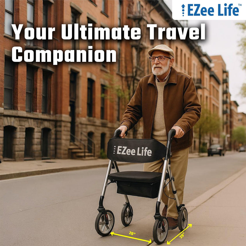 EZee Life Bariatric Rollator CH3019 | Heavy-Duty 400 lb Extra-Wide Walker Canada