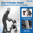 EZee Life Bariatric Rollator CH3019 | Heavy-Duty 400 lb Extra-Wide Walker Canada