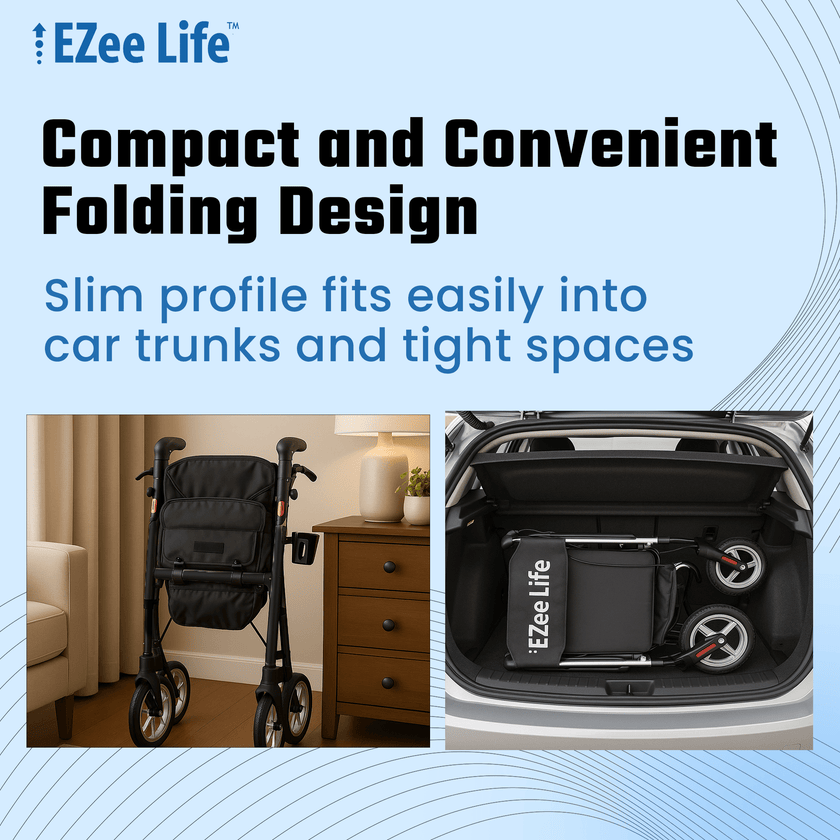 EZee Life Bariatric Rollator CH3019 | Heavy-Duty 400 lb Extra-Wide Walker Canada