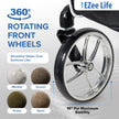 EZee Life Carbon Fiber Rollator CH3018 | Ultra-Lightweight 5.8 kg Walker Canada