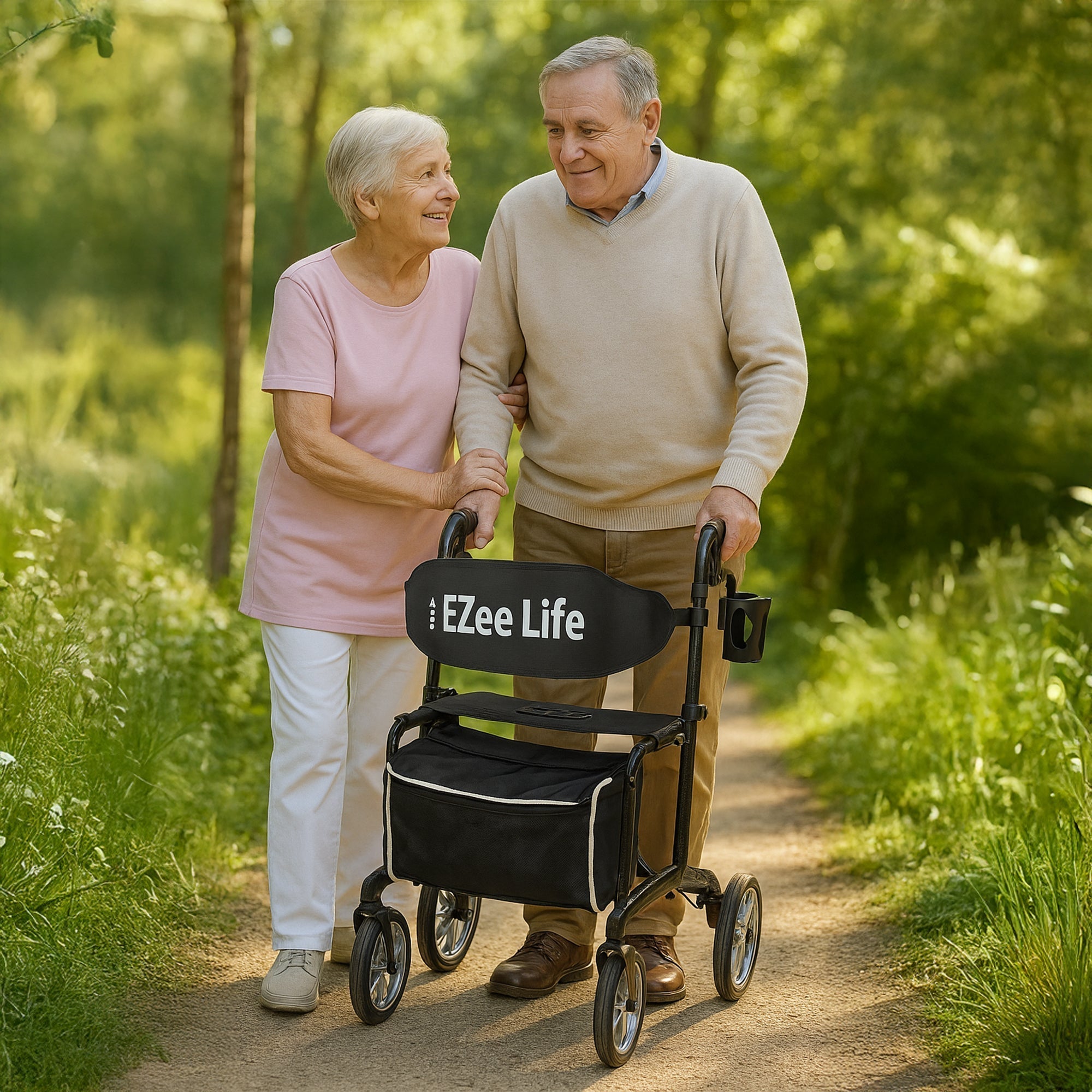 EZee Life Carbon Fiber Rollator CH3018 | Ultra-Lightweight 5.8 kg Walker Canada