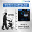 EZee Life Carbon Fiber Rollator CH3018 | Ultra-Lightweight 5.8 kg Walker Canada
