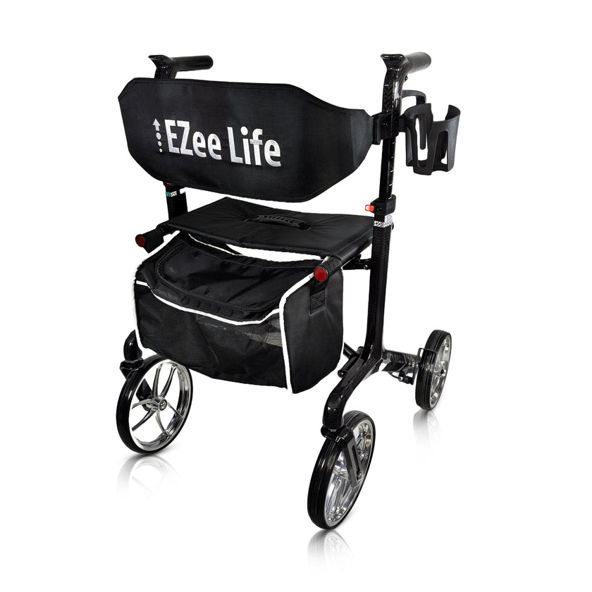 EZee Life Carbon Fiber Rollator CH3018 | Ultra-Lightweight 5.8 kg Walker Canada