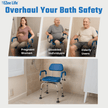 EZee Life CH2075 Swivel Shower Chair | 360 Seat Padded Arms 350 lb Canada