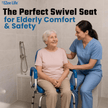 EZee Life CH2075 Swivel Shower Chair | 360 Seat Padded Arms 350 lb Canada