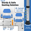EZee Life CH2075 Swivel Shower Chair | 360 Seat Padded Arms 350 lb Canada