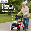 EZee Life Folding Rollator Walker CH2077 | Lightweight Height-Adjustable Mobility Aid Canada