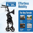 EZee Life Lightweight Steel Rollator CH3017 | European Design 4-Wheel Walker Canada