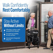 EZee Life Lightweight Steel Rollator CH3017 | European Design 4-Wheel Walker Canada