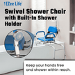 EZee Life CH2076 Sliding Swivel Padded Transfer Bench | 360 Shower Chair Canada