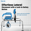 EZee Life CH2076 Sliding Swivel Padded Transfer Bench | 360 Shower Chair Canada