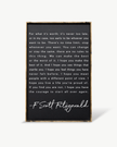 F. Scott Fitzgerald Wood Sign
