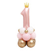 1st Birthday Balloon Column Kit – Pink & Blue Crown Number 1 Party Decoration Supplies