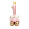 1st Birthday Balloon Column Kit – Pink & Blue Crown Number 1 Party Decoration Supplies