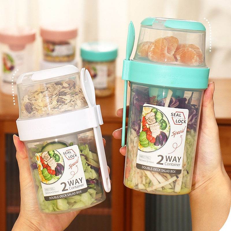 Portable Lock sealed Breakfast Oatmeal Cereal Nut Yogurt Fresh Fruit Salad Cup
