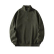 Autumn Winter half zip Stand-collar Fleece Sweatshirt Pullover tops for men