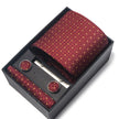 Men's Jacquard Woven Formal Tie Set – Rayon Arrow Necktie with Handkerchief, Tie Clip & Cufflinks | Canada & USA