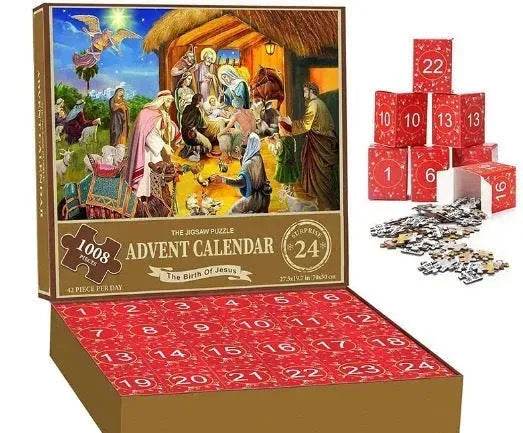 New 24 Boxes Unique Christmas Advent Calendar  2024 Jigsaw Puzzle