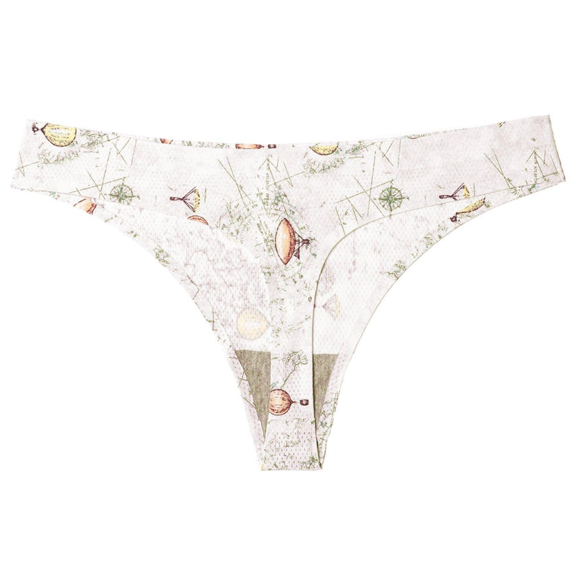 Women's Seamless Floral Print Low-Waist Briefs No-Trace Breathable