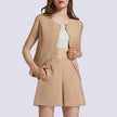 Women's 2-Piece Sleeveless Business Suit Set – High-Waisted Trousers & Button Top | Canada & USA