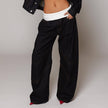 Women's Distressed Straight Leg Jeans – Loose Fit Denim Trousers in Blue & Black (XS–XXL)